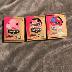 Fuggler - Baby Pinkles - 3.5-Inch Plush Keyring Lot Of 3